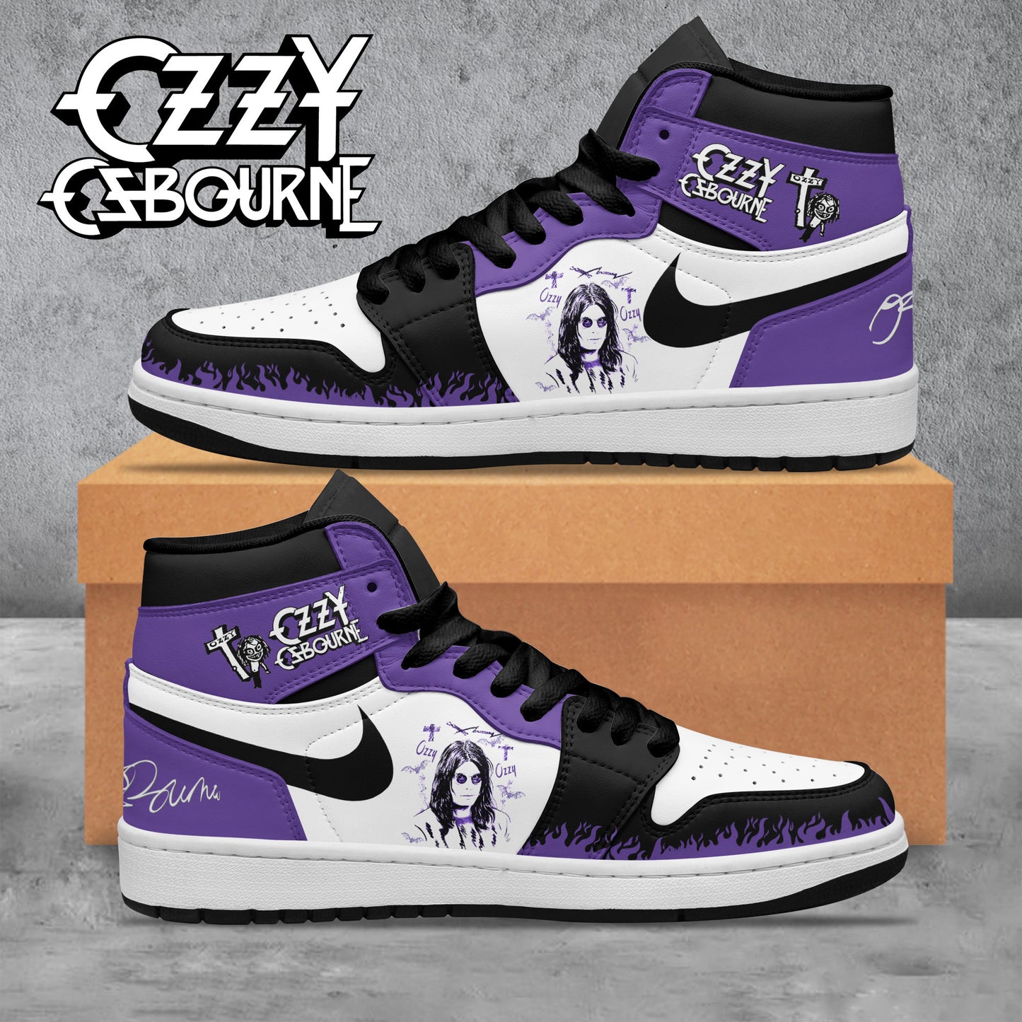 Footwearstorm Ozzy Osbourne AJ1 High Sneakers Shoes For Men And Women 1