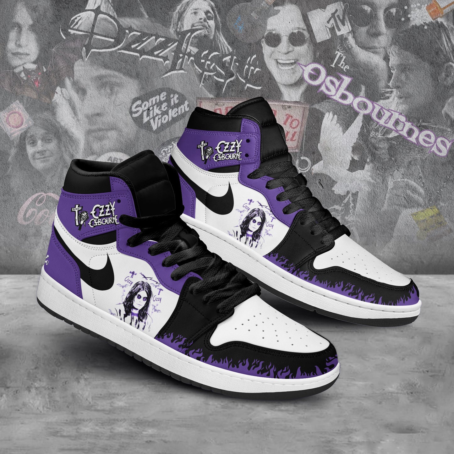 Footwearstorm Ozzy Osbourne AJ1 High Sneakers Shoes For Men And Women 1