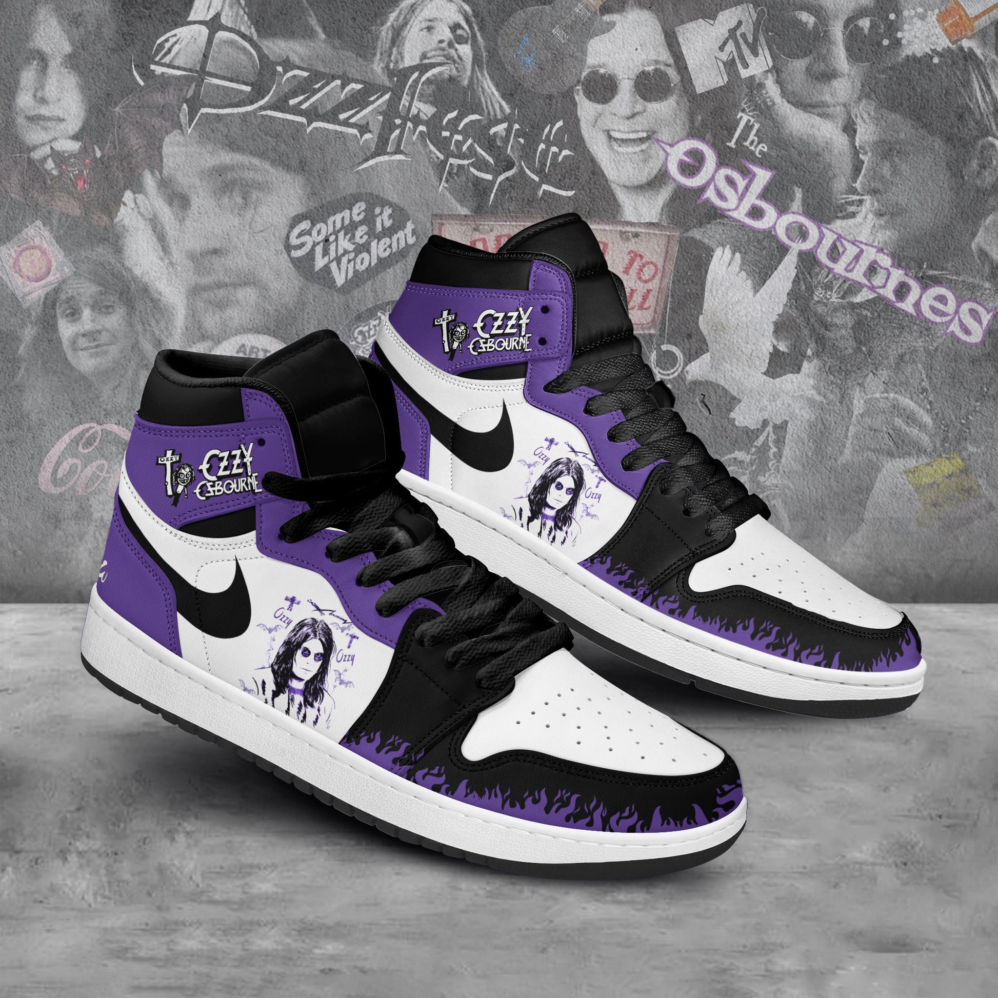 Footwearstorm Ozzy Osbourne AJ1 High Sneakers Shoes For Men And Women 1