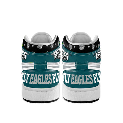 Footwearstorm Philadelphia Eagles AJ1 High Sneakers Shoes For Men And Women 1