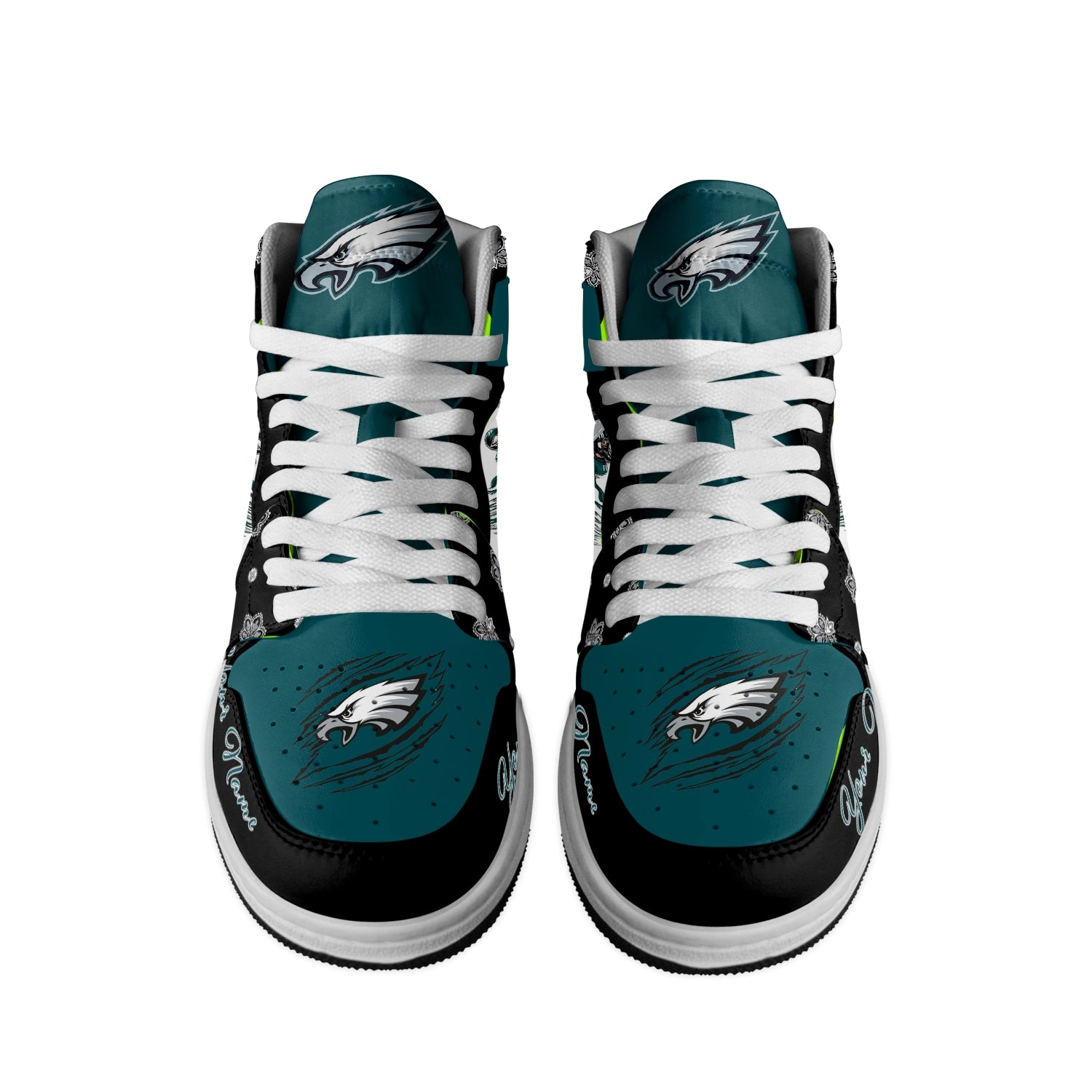 Footwearstorm Philadelphia Eagles AJ1 High Sneakers Shoes For Men And Women 1