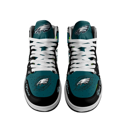 Footwearstorm Philadelphia Eagles AJ1 High Sneakers Shoes For Men And Women 1