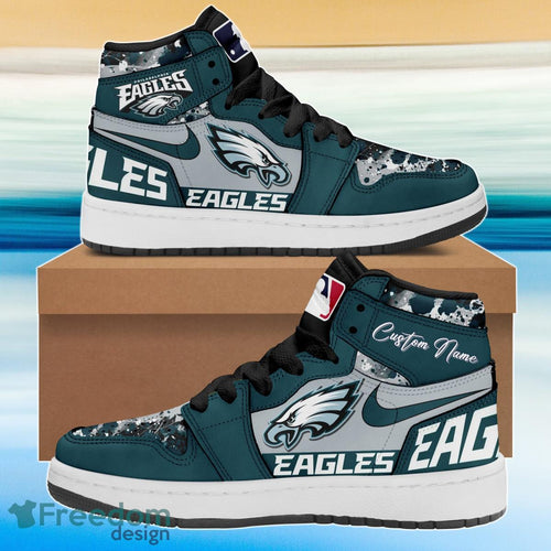Footwearstorm Philadelphia Eagles AJ1 High Sneakers Shoes For Men And Women 3