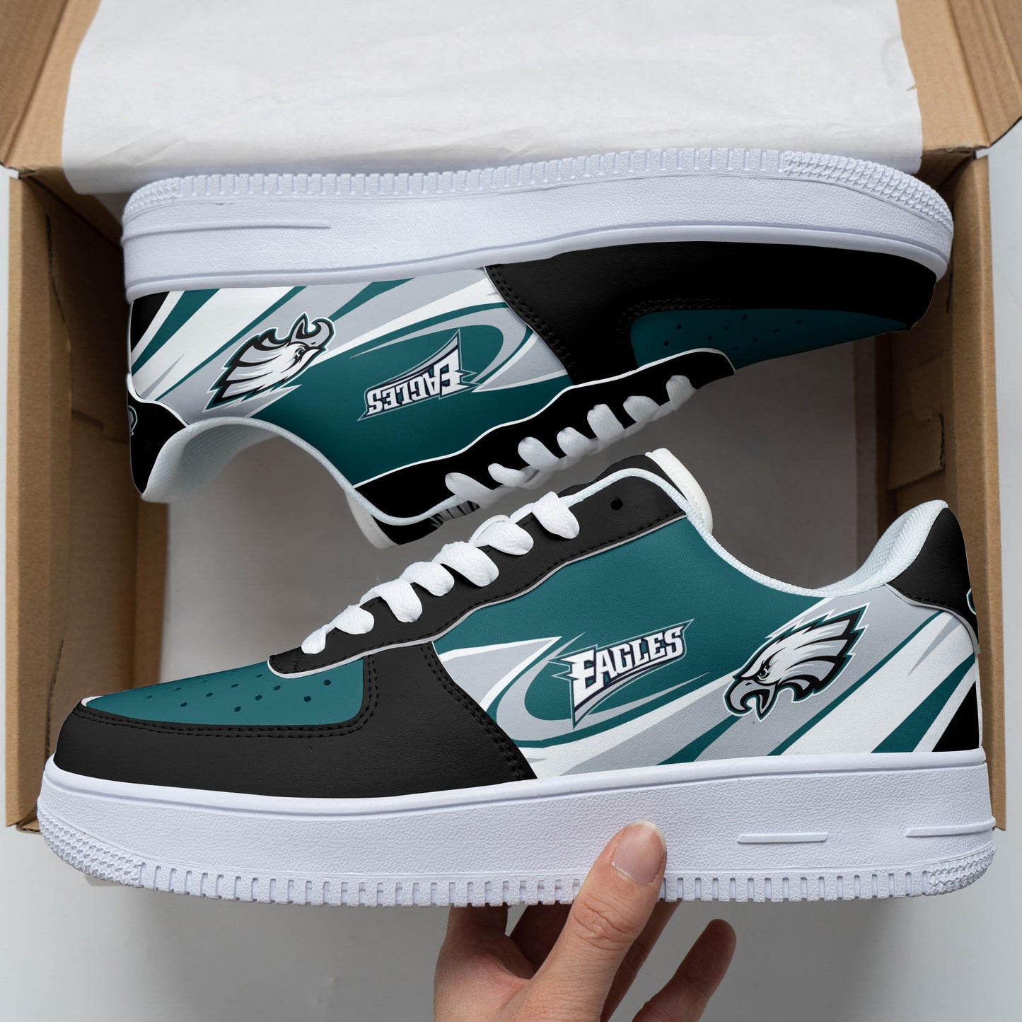 Footwearstorm Philadelphia Eagles NFL Air Low-Top Sneakers Shoes For Men And Women 1205307