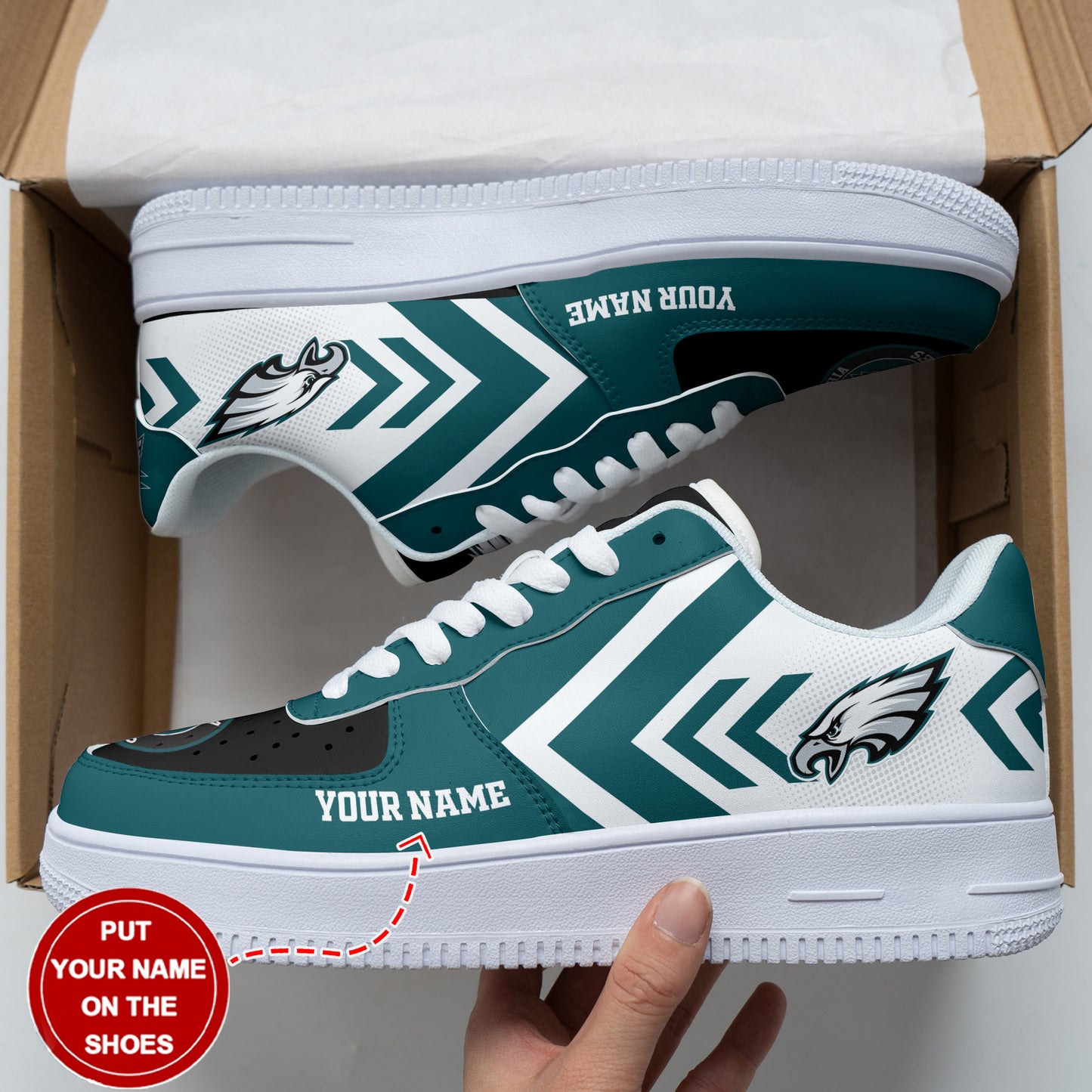 Footwearstorm Philadelphia Eagles NFL Air Low-Top Sneakers Shoes For Men And Women 1205303