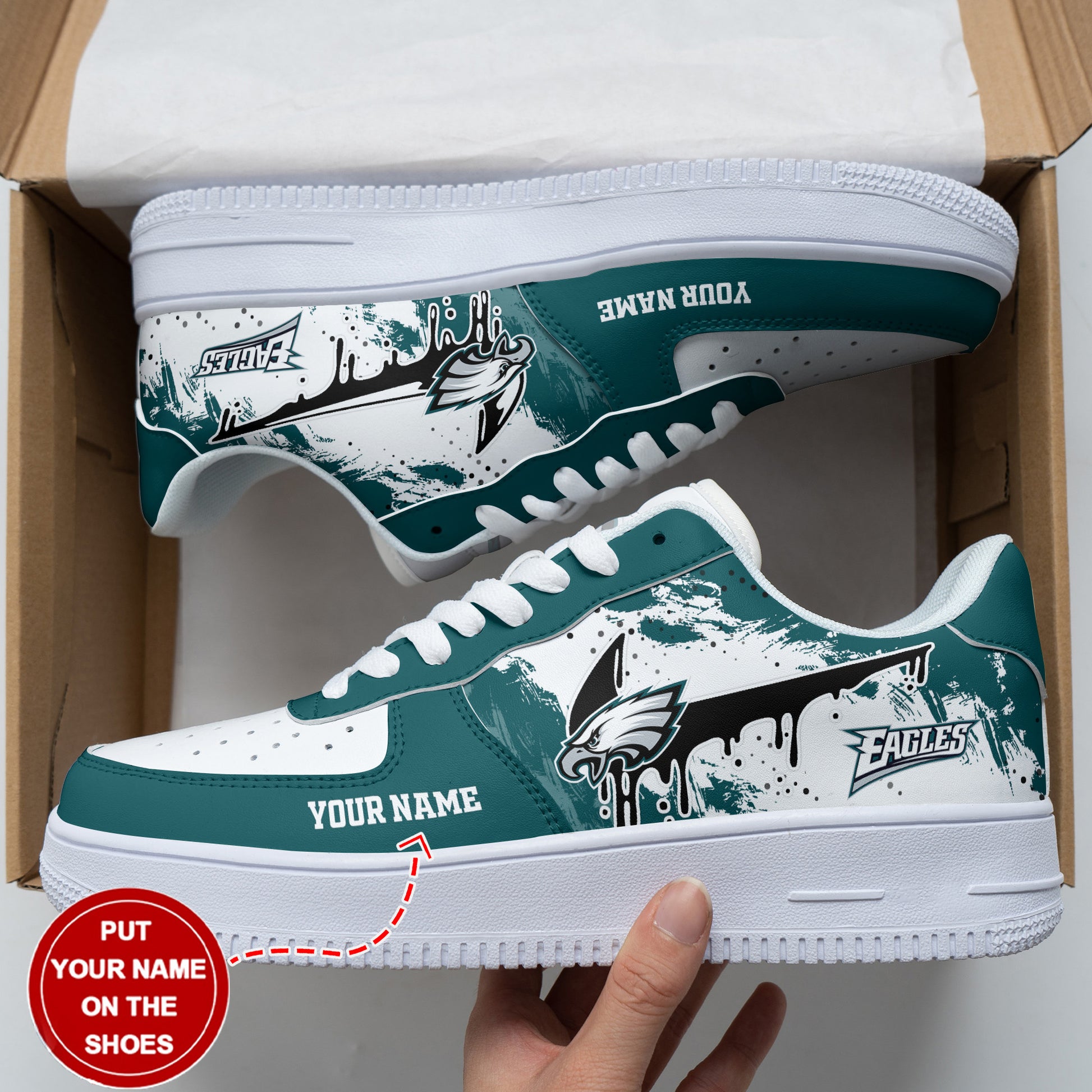 Footwearstorm Philadelphia Eagles NFL Air Low-Top Sneakers Shoes For Men And Women 1205311