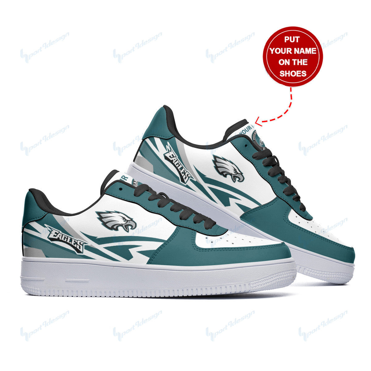 Footwearstorm Philadelphia Eagles NFL Air Low-Top Sneakers Shoes For Men And Women 1205305