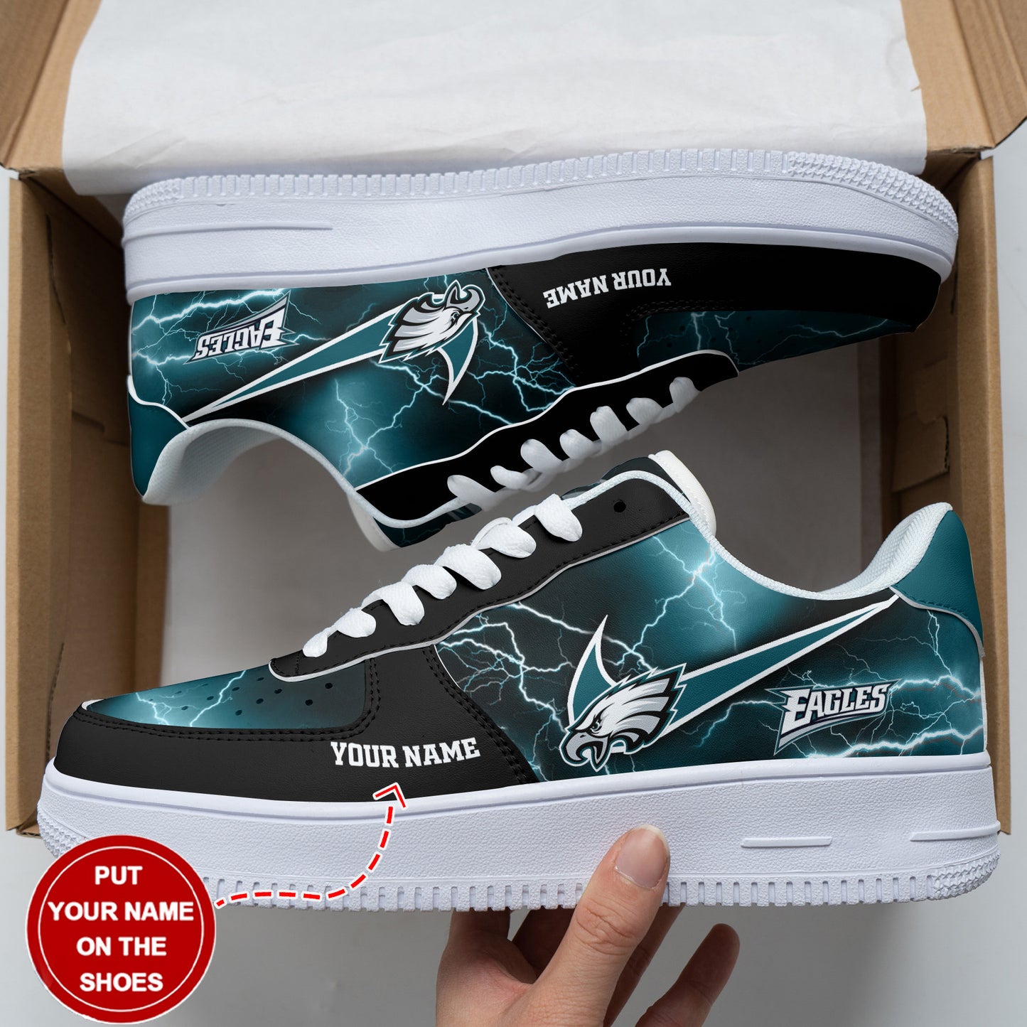 Footwearstorm Philadelphia Eagles NFL Air Low-Top Sneakers Shoes For Men And Women 1205304