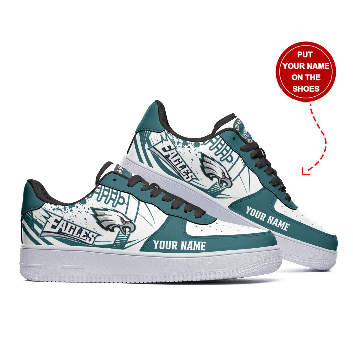 Footwearstorm Philadelphia Eagles NFL Air Low-Top Sneakers Shoes For Men And Women 1205306