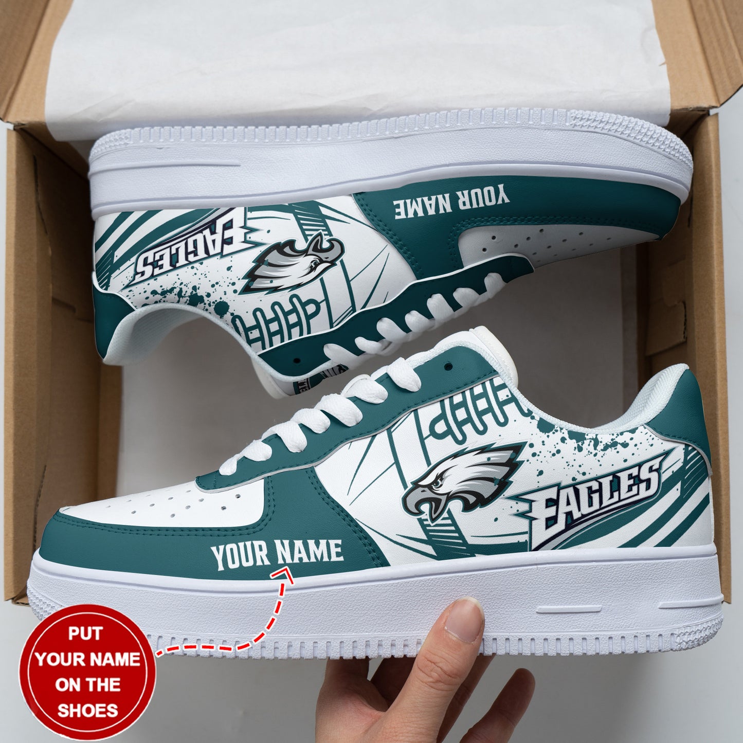Footwearstorm Philadelphia Eagles NFL Air Low-Top Sneakers Shoes For Men And Women 1205306