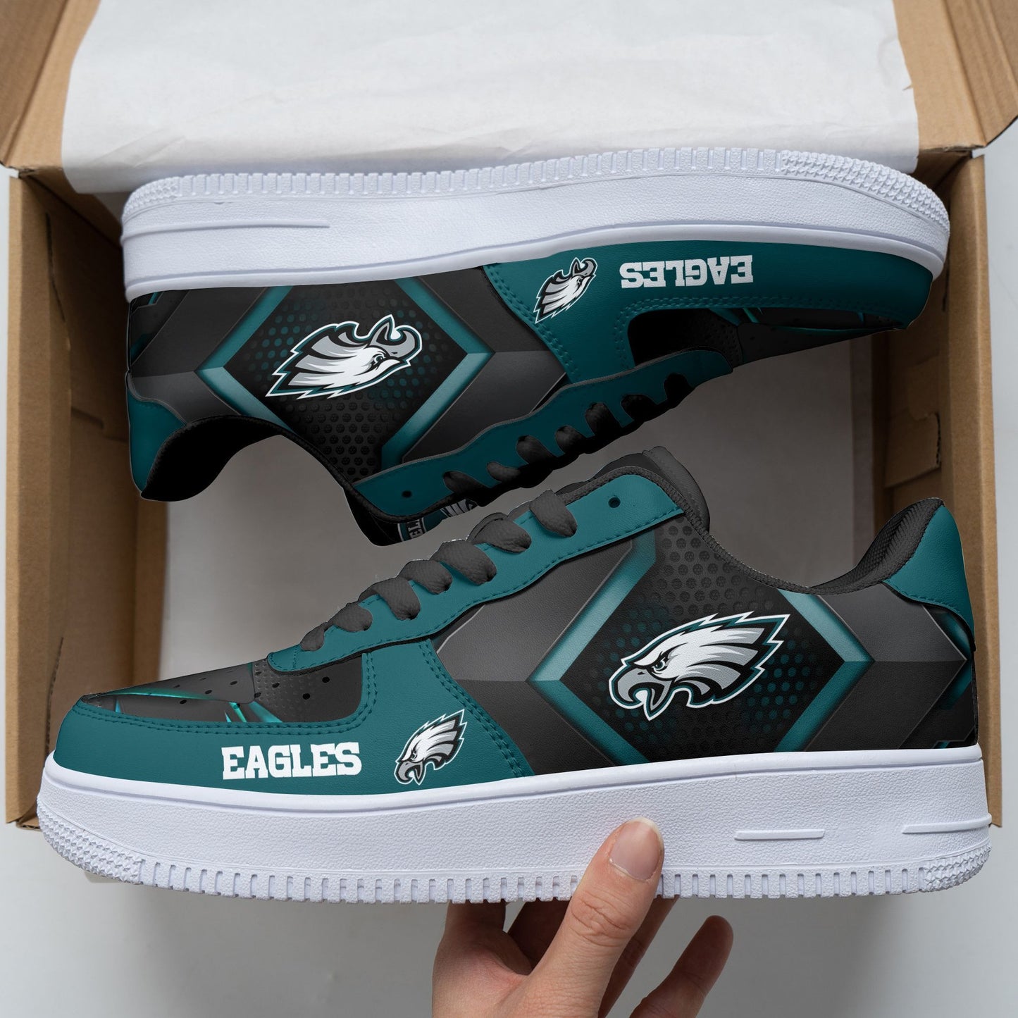Footwearstorm Philadelphia Eagles NFL Air Low-Top Sneakers Shoes For Men And Women 1205315