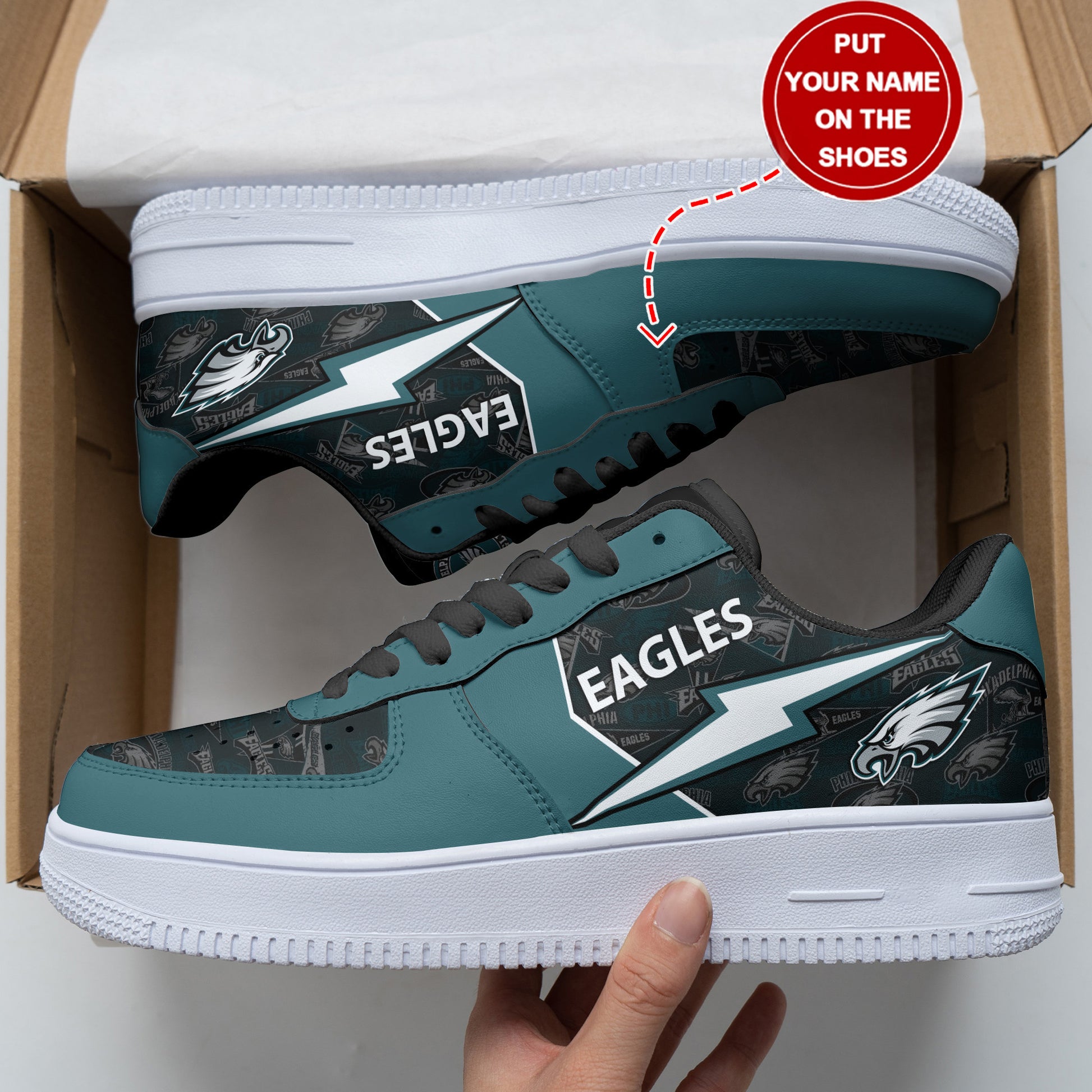 Footwearstorm Philadelphia Eagles NFL Air Low-Top Sneakers Shoes For Men And Women 1205317