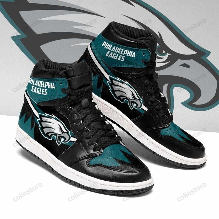 Footwearstorm Philadelphia Eagles NFL AJ1 High Sneakers Shoes For Men And Women 1