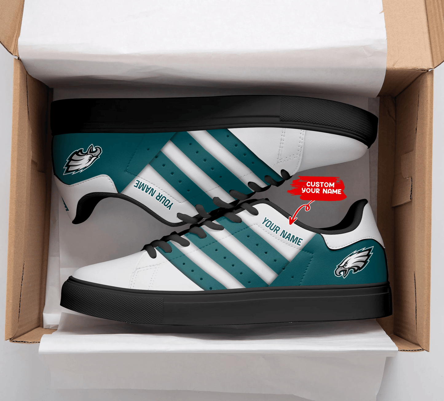 Footwearstorm Philadelphia Eagles Skate Stan Shoes Sneakes For Men And Women 2