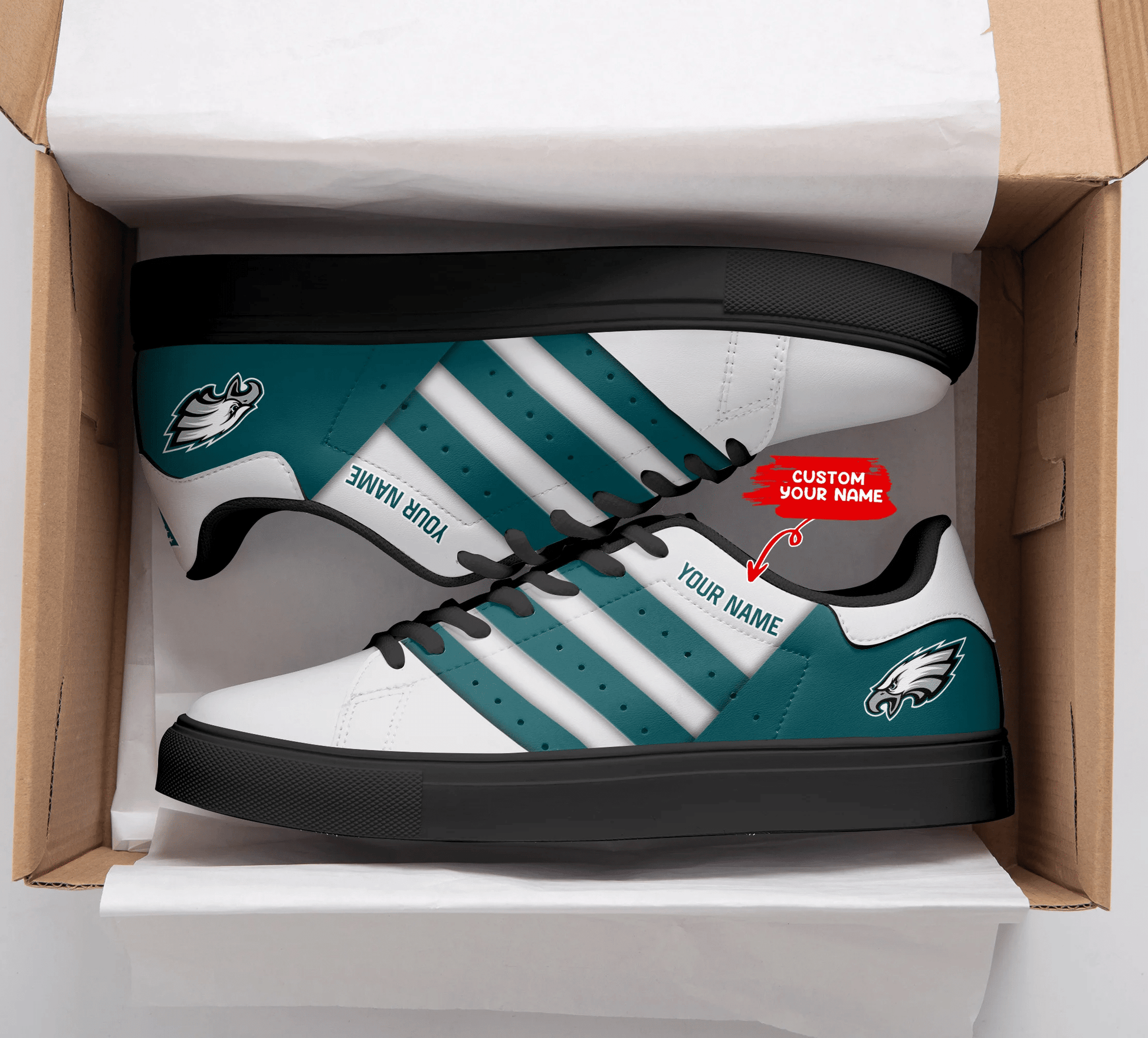Footwearstorm Philadelphia Eagles Skate Stan Shoes Sneakes For Men And Women 2