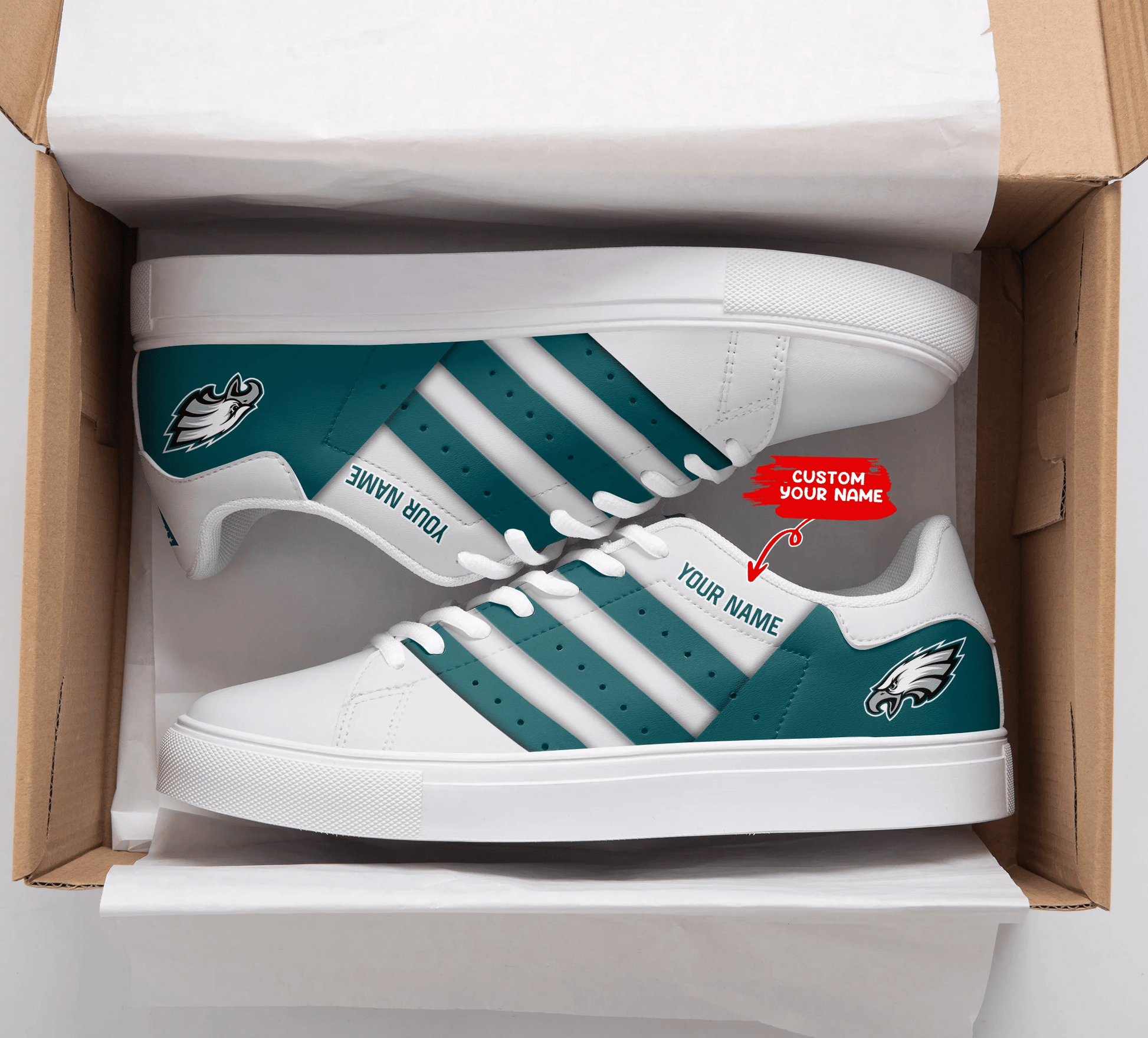 Footwearstorm Philadelphia Eagles Skate Stan Shoes Sneakes For Men And Women 2