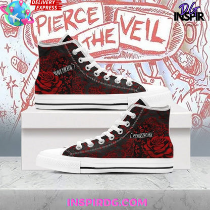 Footwearstorm Pierce The Veil High Top Canvas Sneakers Shoes For Men And Women 1