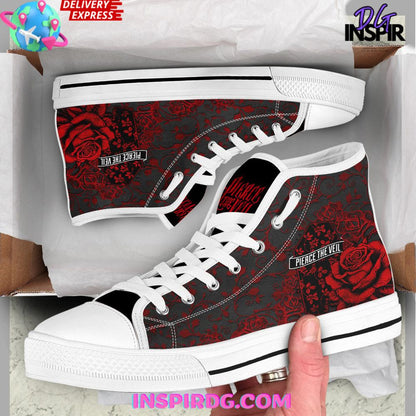 Footwearstorm Pierce The Veil High Top Canvas Sneakers Shoes For Men And Women 1
