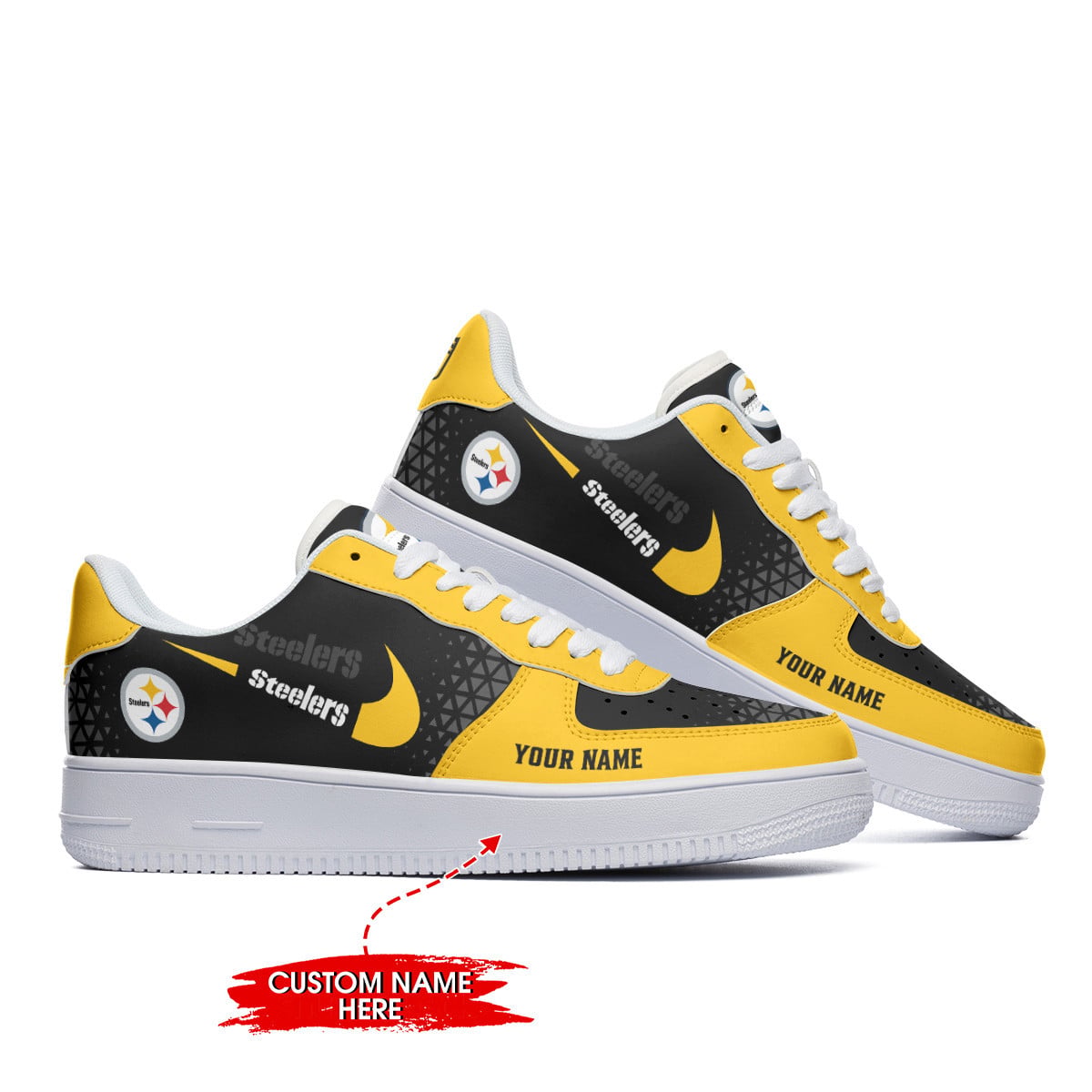 Footwearstorm Pittsburgh Steelers Air Low-Top Sneakers Shoes For Men And Women 120571