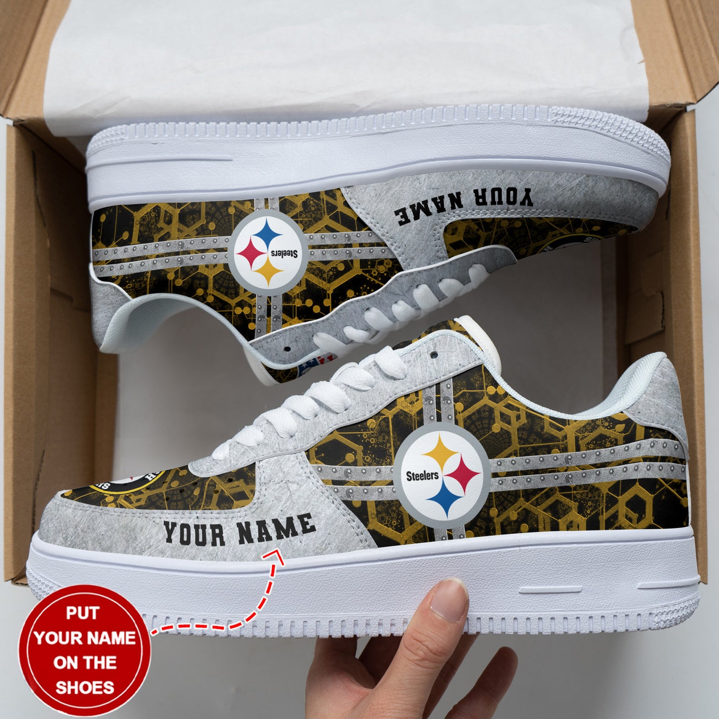 Footwearstorm Pittsburgh Steelers Air Low-Top Sneakers Shoes For Men And Women 120572