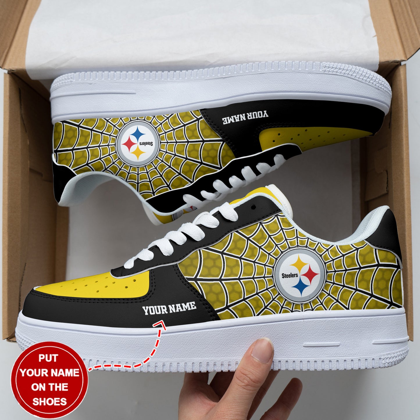Footwearstorm Pittsburgh Steelers Air Low-Top Sneakers Shoes For Men And Women 120588