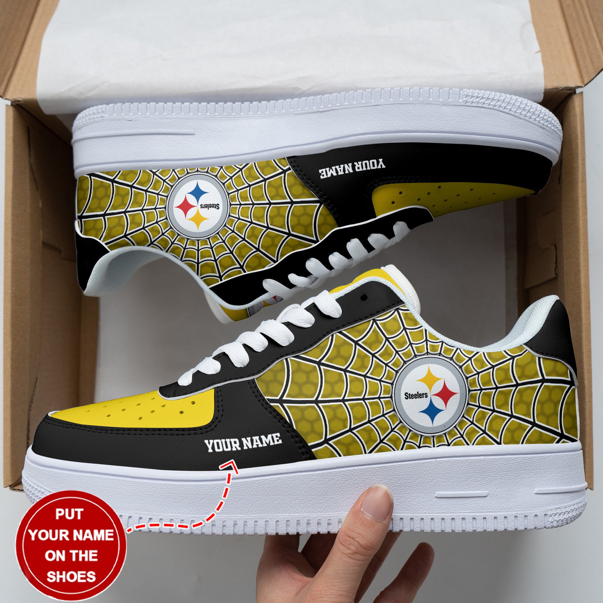 Footwearstorm Pittsburgh Steelers Air Low-Top Sneakers Shoes For Men And Women 120588