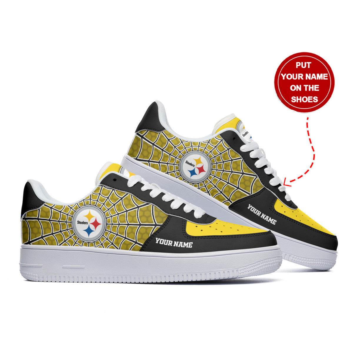 Footwearstorm Pittsburgh Steelers Air Low-Top Sneakers Shoes For Men And Women 120588