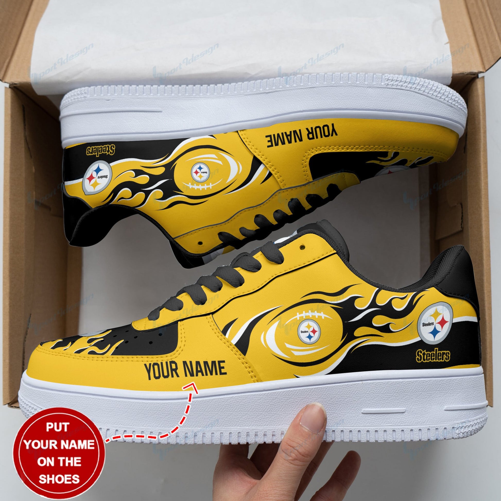 Footwearstorm Pittsburgh Steelers Air Low-Top Sneakers Shoes For Men And Women 120576