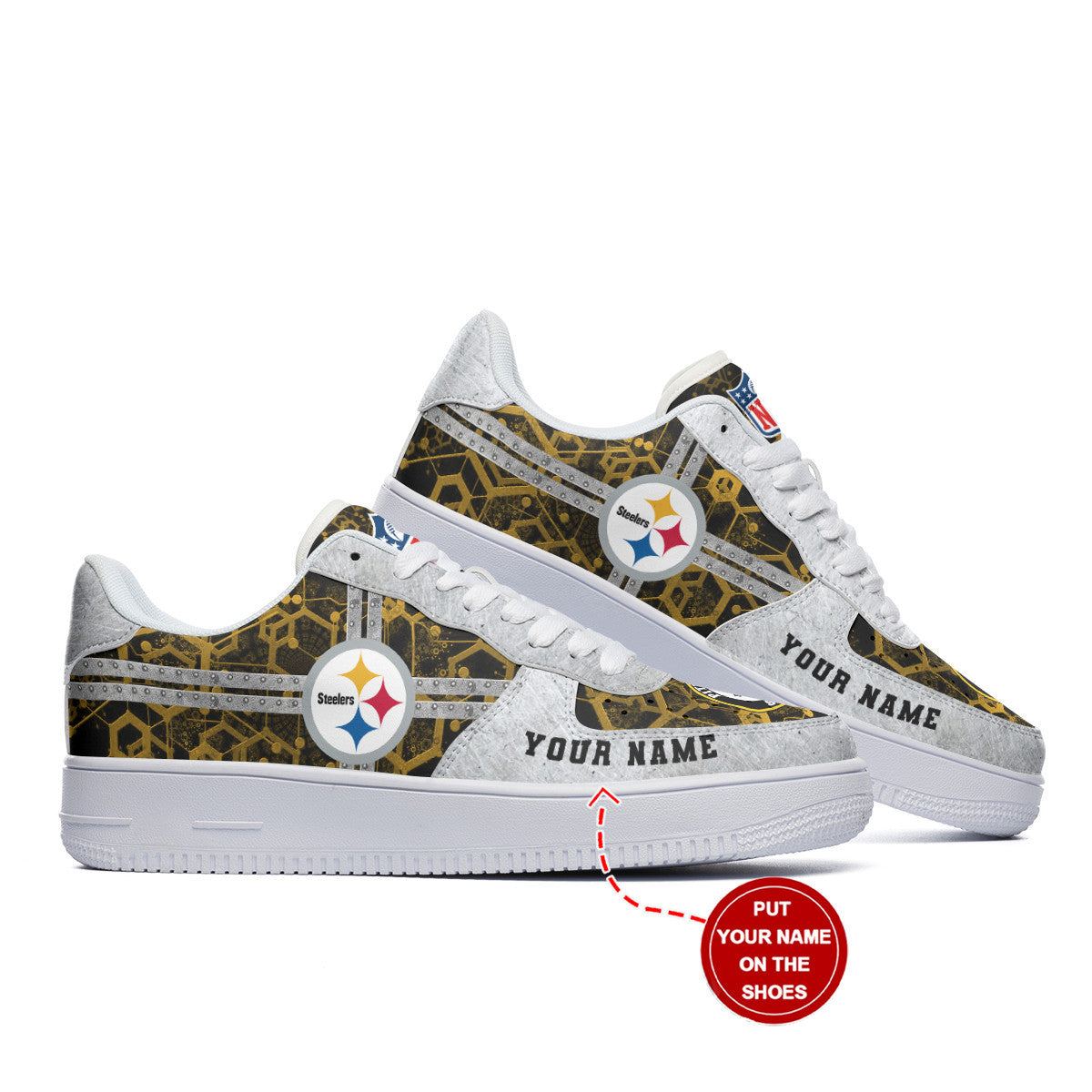 Footwearstorm Pittsburgh Steelers Air Low-Top Sneakers Shoes For Men And Women 120572