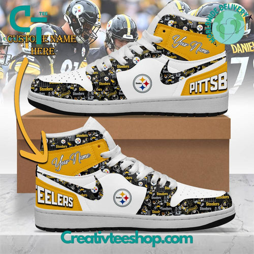 Footwearstorm Pittsburgh Steelers AJ1 High Sneakers Shoes For Men And Women 2