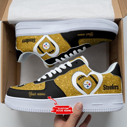 Footwearstorm Pittsburgh Steelers NFL Air Low-Top Sneakers Shoes For Men And Women 1205193