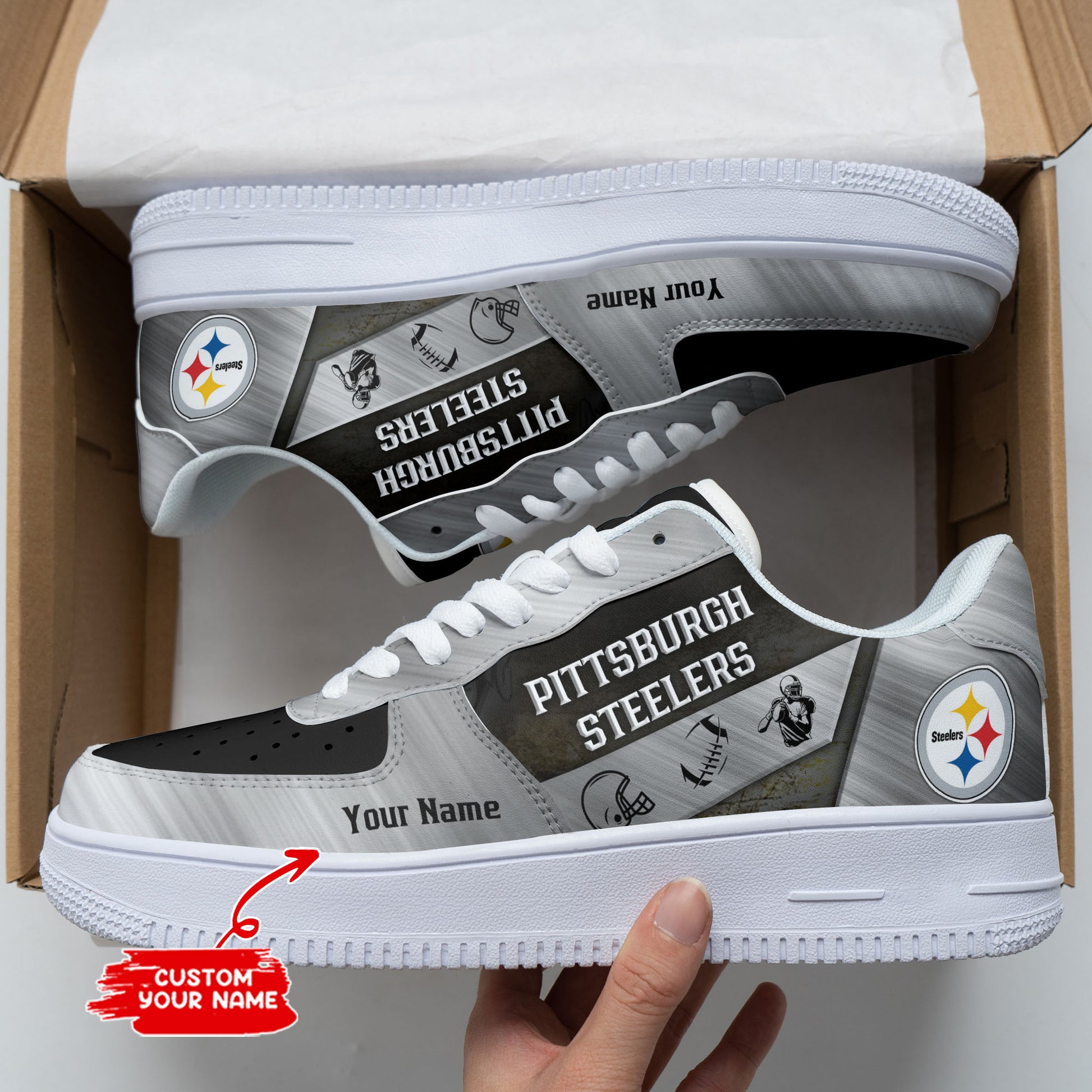 Footwearstorm Pittsburgh Steelers NFL Air Low-Top Sneakers Shoes For Men And Women 1205476