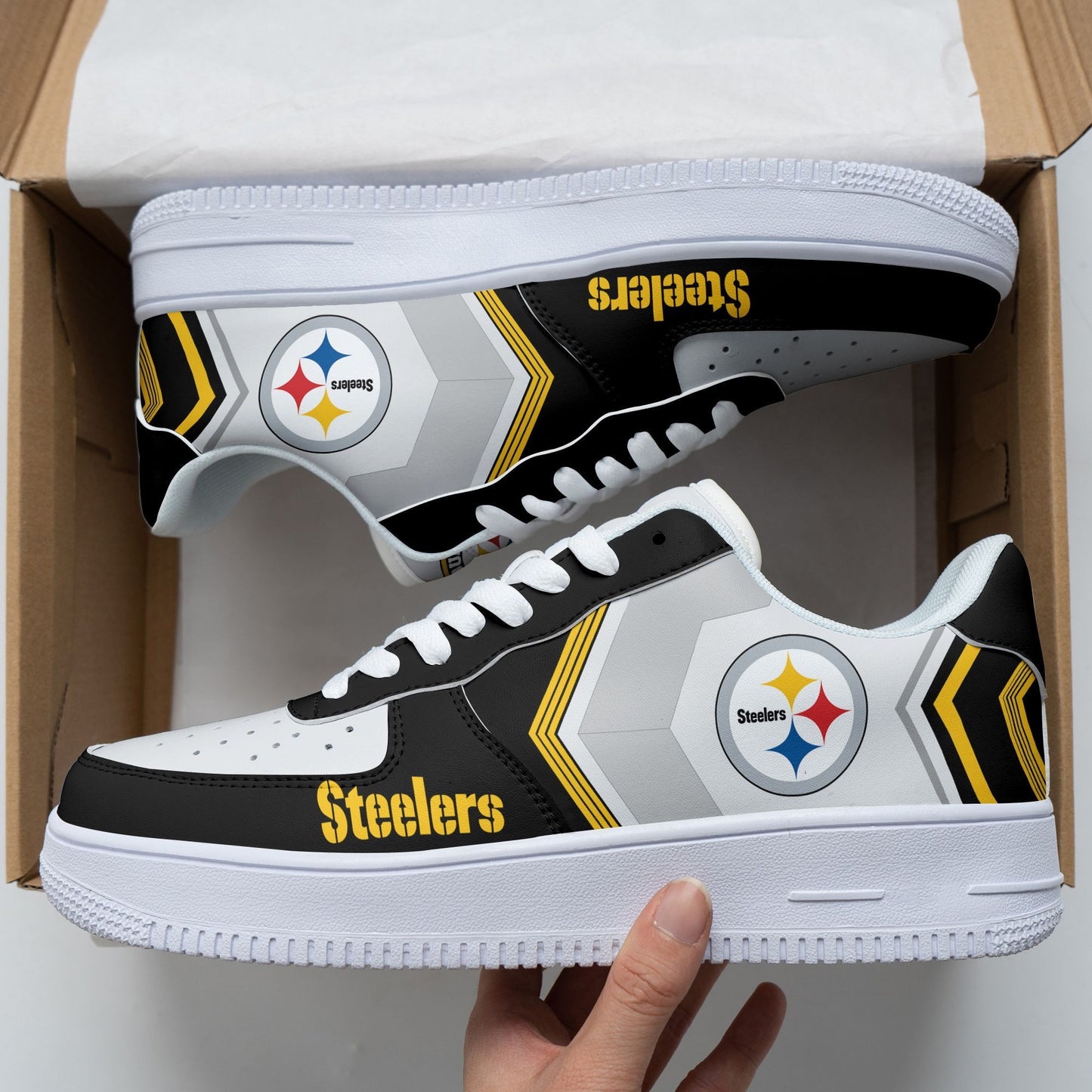 Footwearstorm Pittsburgh Steelers NFL Air Low-Top Sneakers Shoes For Men And Women 1205538