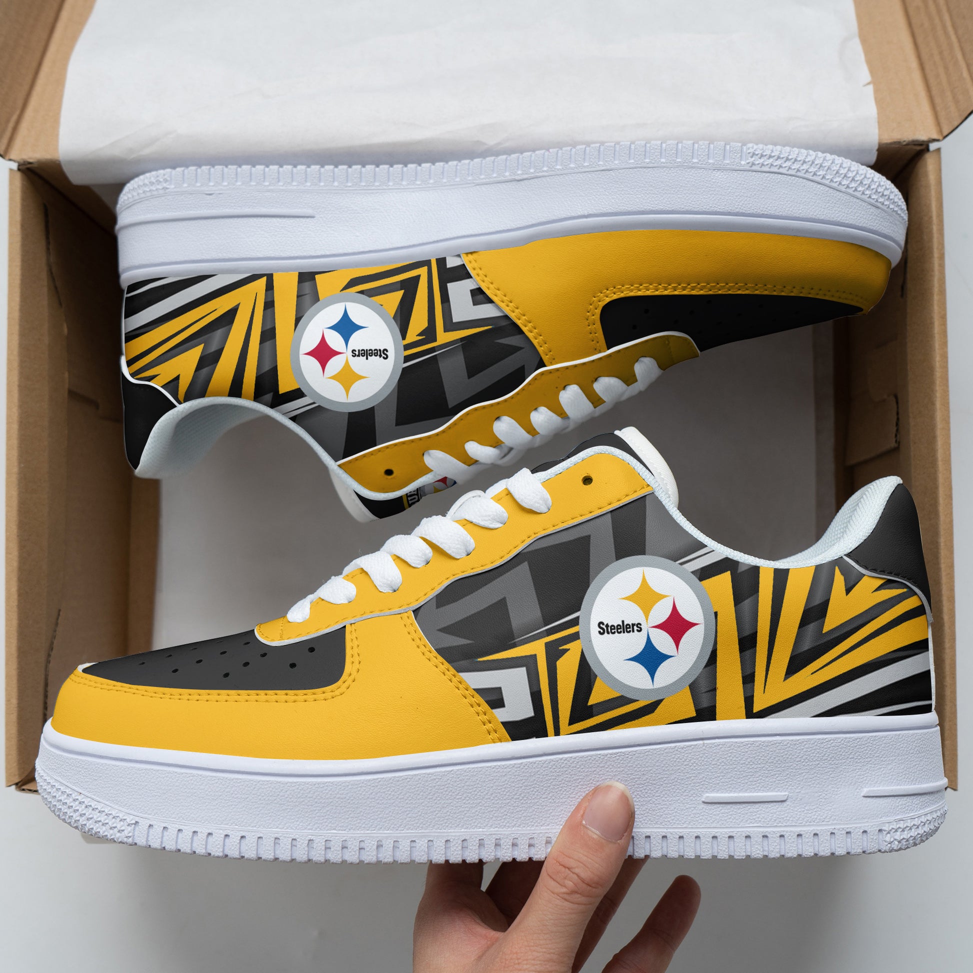 Footwearstorm Pittsburgh Steelers NFL Air Low-Top Sneakers Shoes For Men And Women 1205498