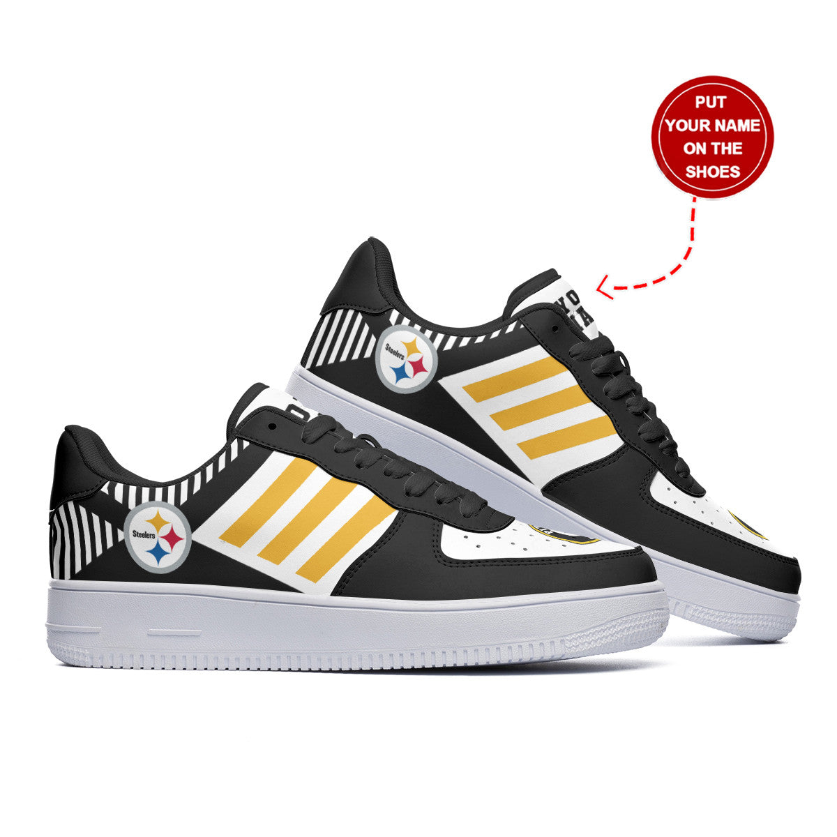 Footwearstorm Pittsburgh Steelers NFL Air Low-Top Sneakers Shoes For Men And Women 1205483