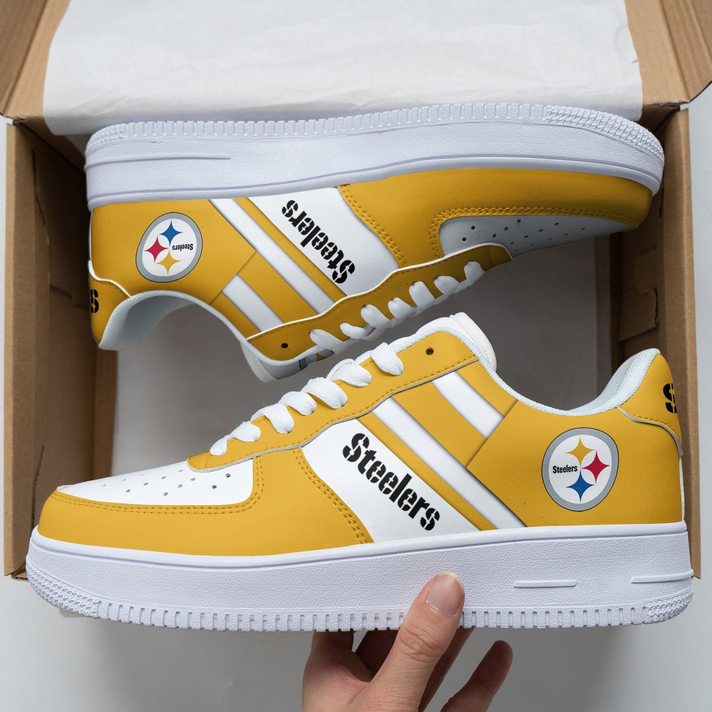 Footwearstorm Pittsburgh Steelers NFL Air Low-Top Sneakers Shoes For Men And Women 1205543