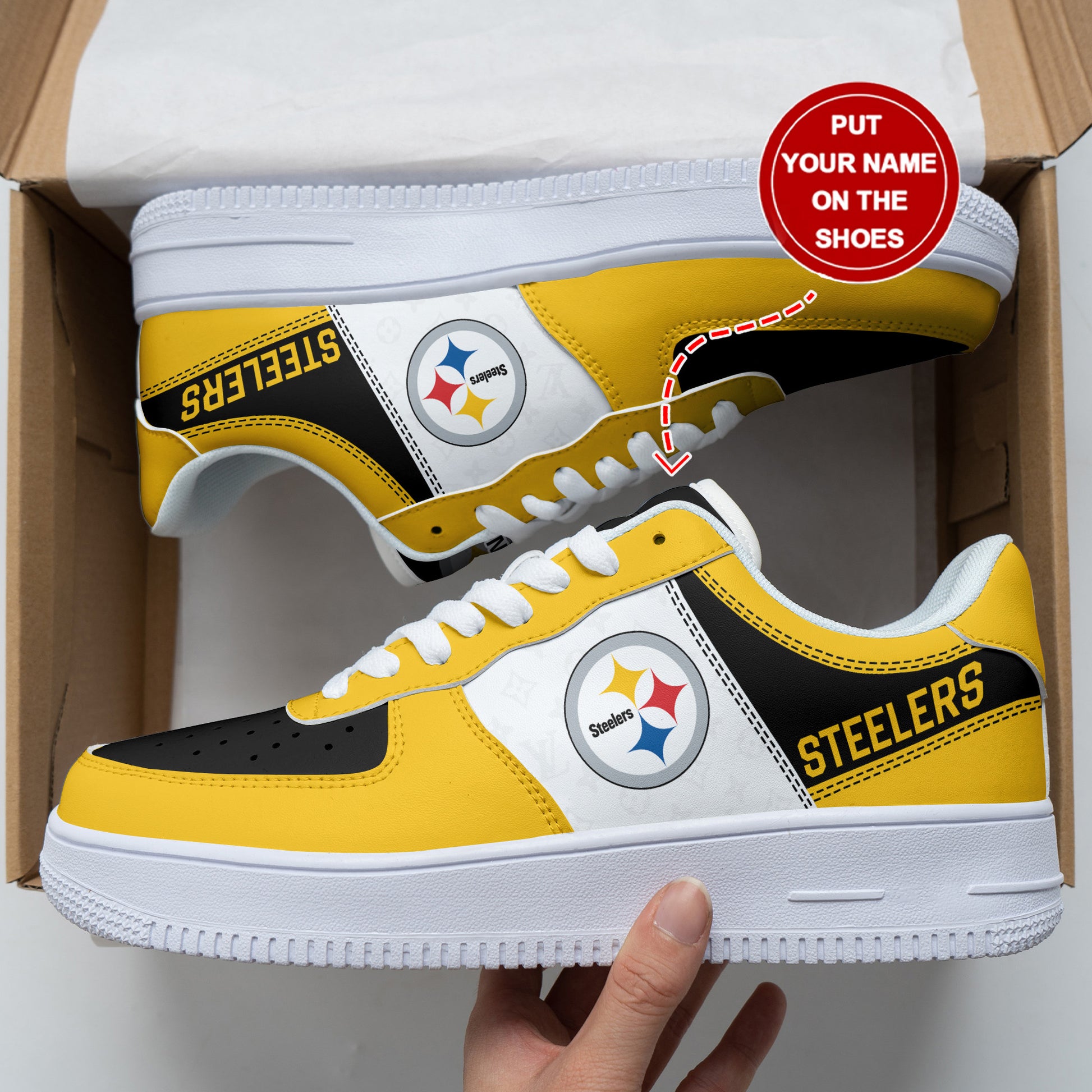 Footwearstorm Pittsburgh Steelers NFL Air Low-Top Sneakers Shoes For Men And Women 1205482