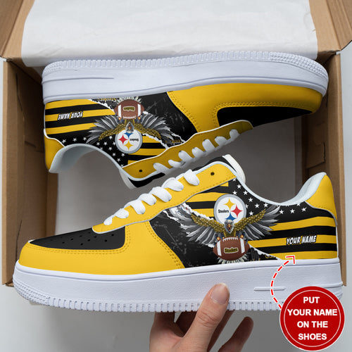 Footwearstorm Pittsburgh Steelers NFL Air Low-Top Sneakers Shoes For Men And Women 1205479