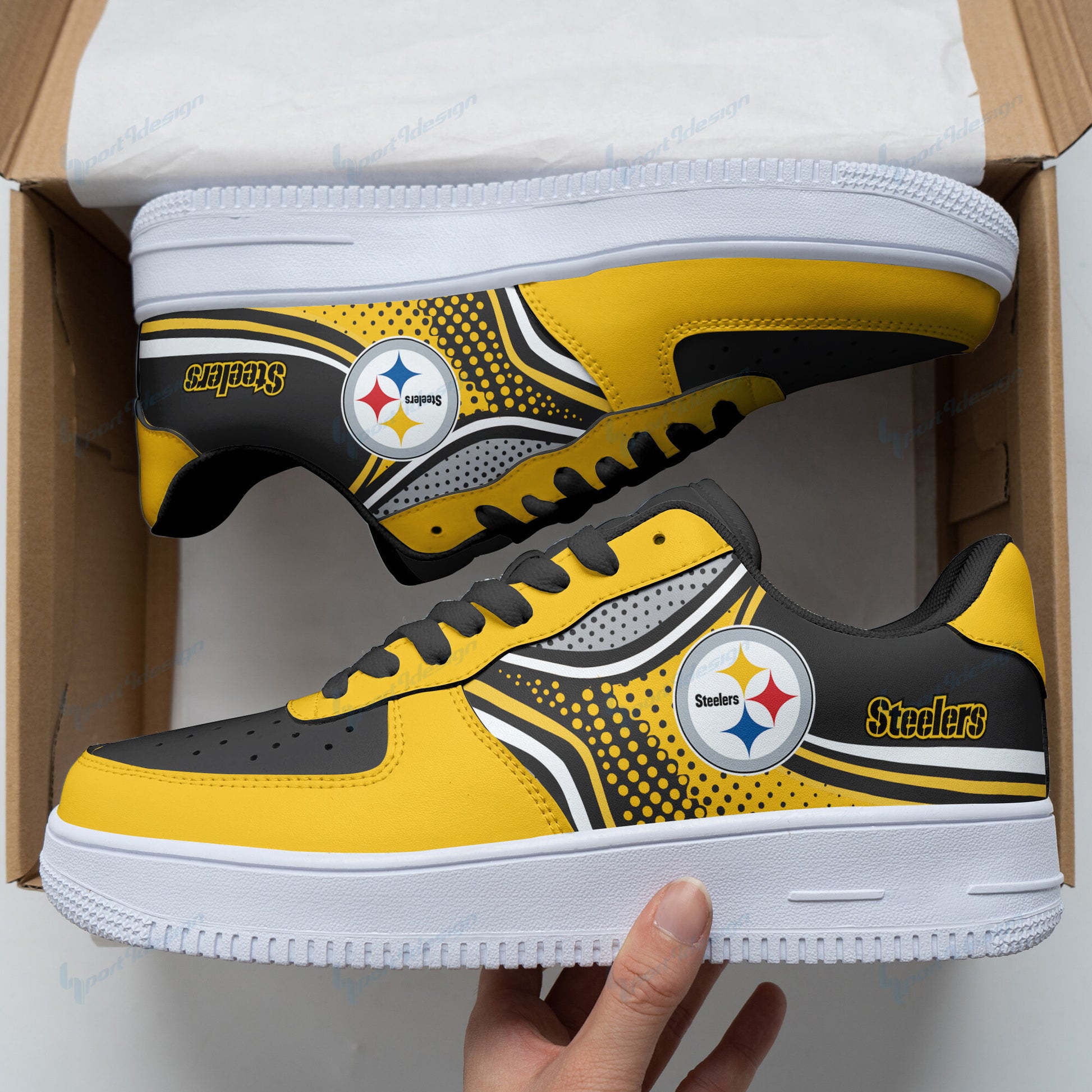 Footwearstorm Pittsburgh Steelers NFL Air Low-Top Sneakers Shoes For Men And Women 1205493