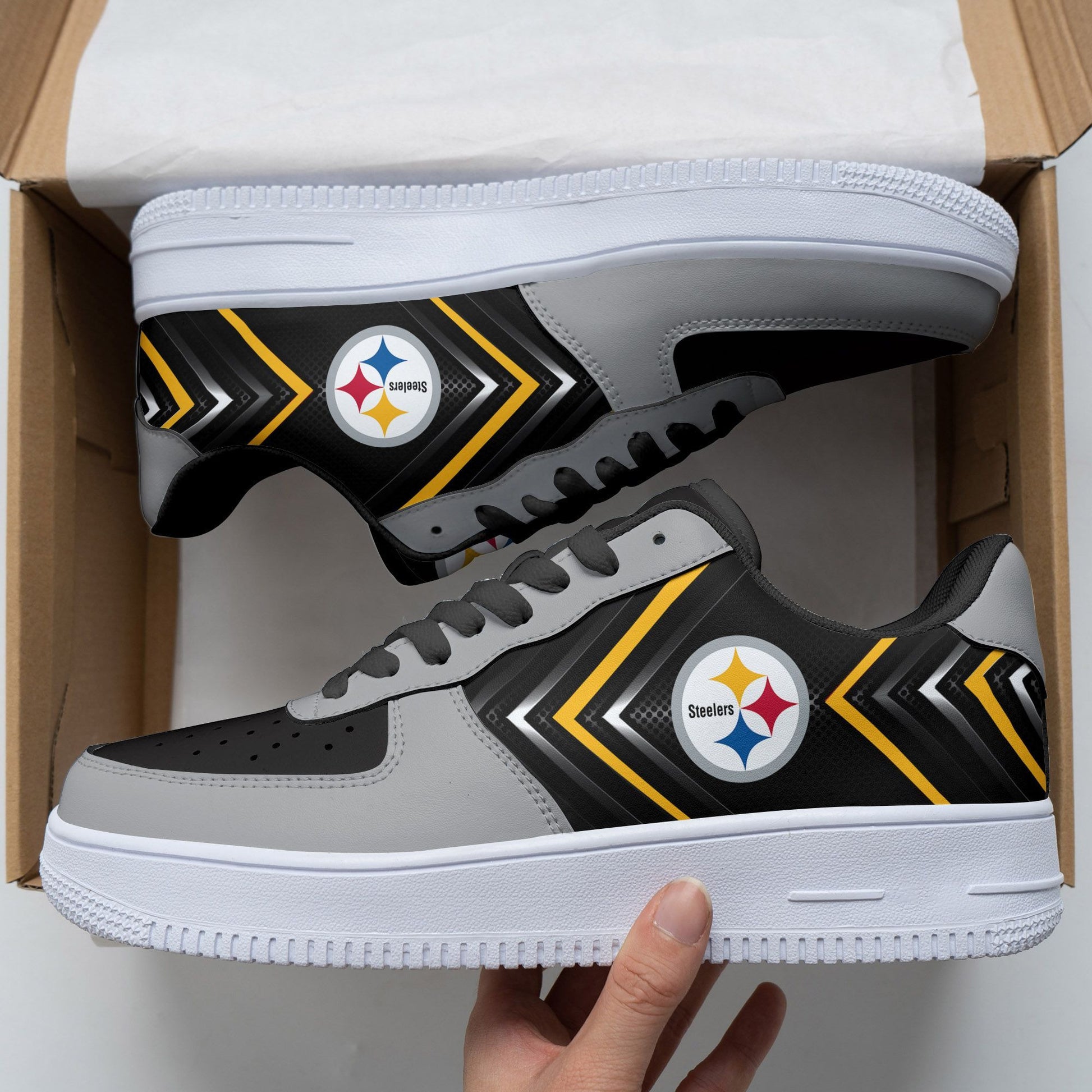 Footwearstorm Pittsburgh Steelers NFL Air Low-Top Sneakers Shoes For Men And Women 1205499
