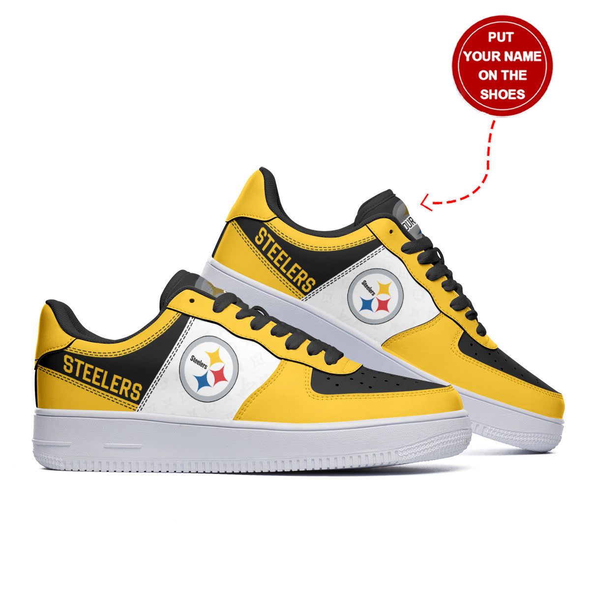 Footwearstorm Pittsburgh Steelers NFL Air Low-Top Sneakers Shoes For Men And Women 1205482