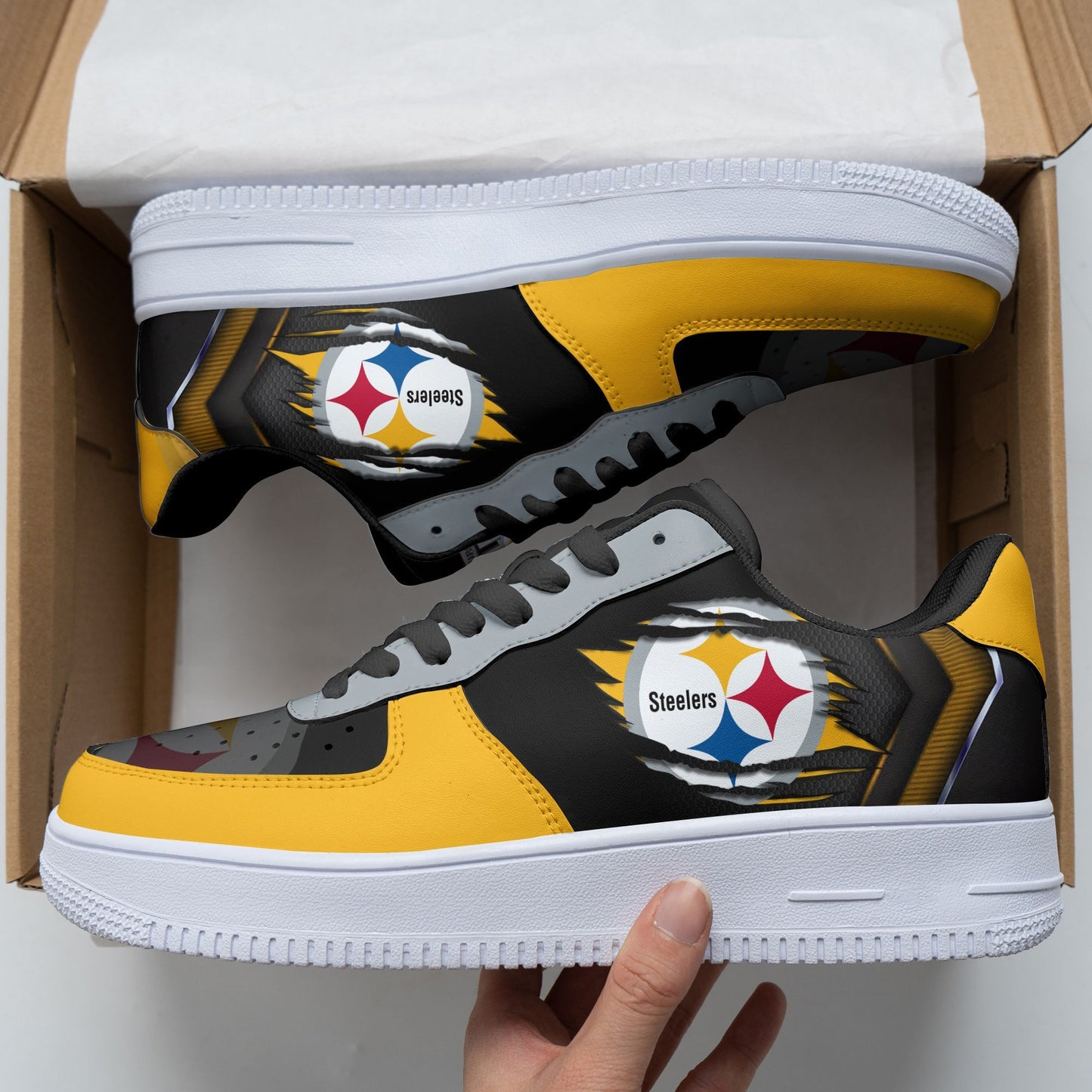 Footwearstorm Pittsburgh Steelers NFL Air Low-Top Sneakers Shoes For Men And Women 1205496