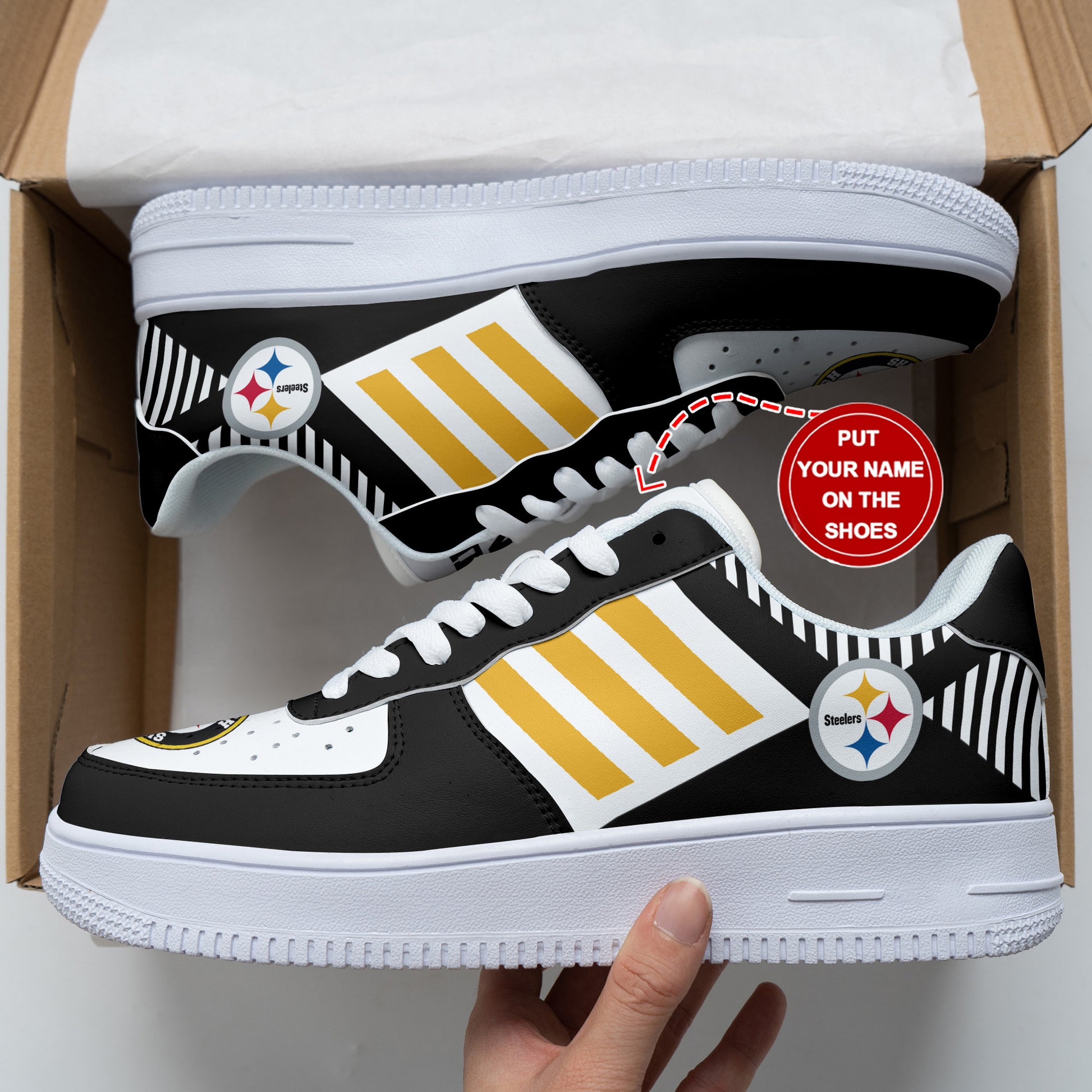 Footwearstorm Pittsburgh Steelers NFL Air Low-Top Sneakers Shoes For Men And Women 1205483