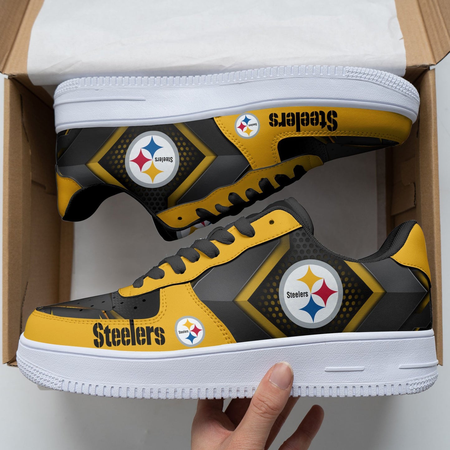 Footwearstorm Pittsburgh Steelers NFL Air Low-Top Sneakers Shoes For Men And Women 1205546