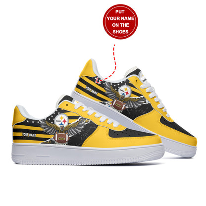 Footwearstorm Pittsburgh Steelers NFL Air Low-Top Sneakers Shoes For Men And Women 1205479