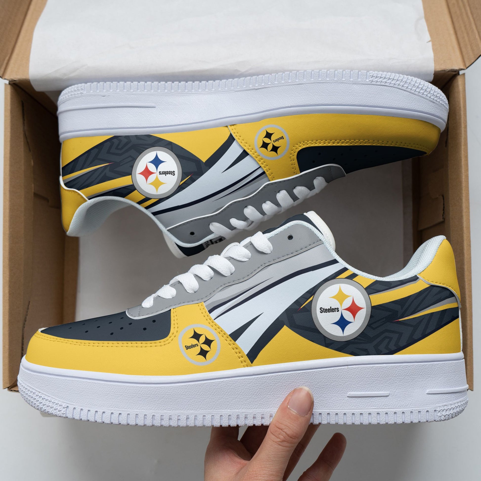 Footwearstorm Pittsburgh Steelers NFL Air Low-Top Sneakers Shoes For Men And Women 1205541