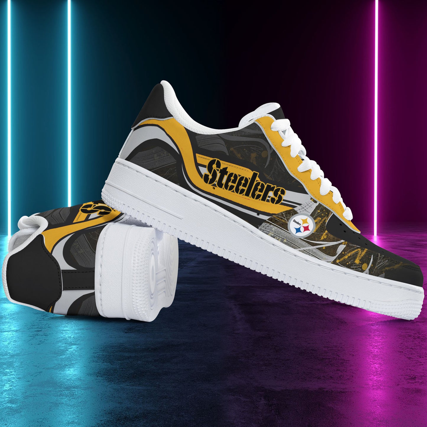 Footwearstorm Pittsburgh Steelers NFL Air Low-Top Sneakers Shoes For Men And Women 1205495