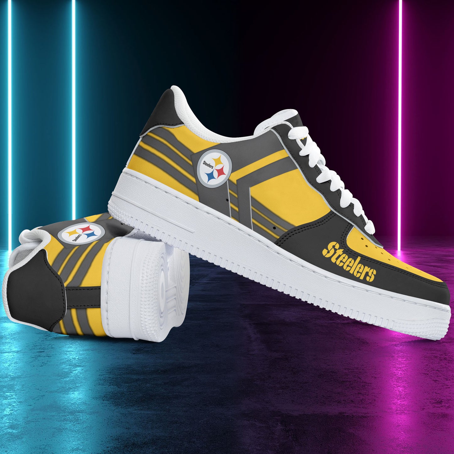 Footwearstorm Pittsburgh Steelers NFL Air Low-Top Sneakers Shoes For Men And Women 1205557