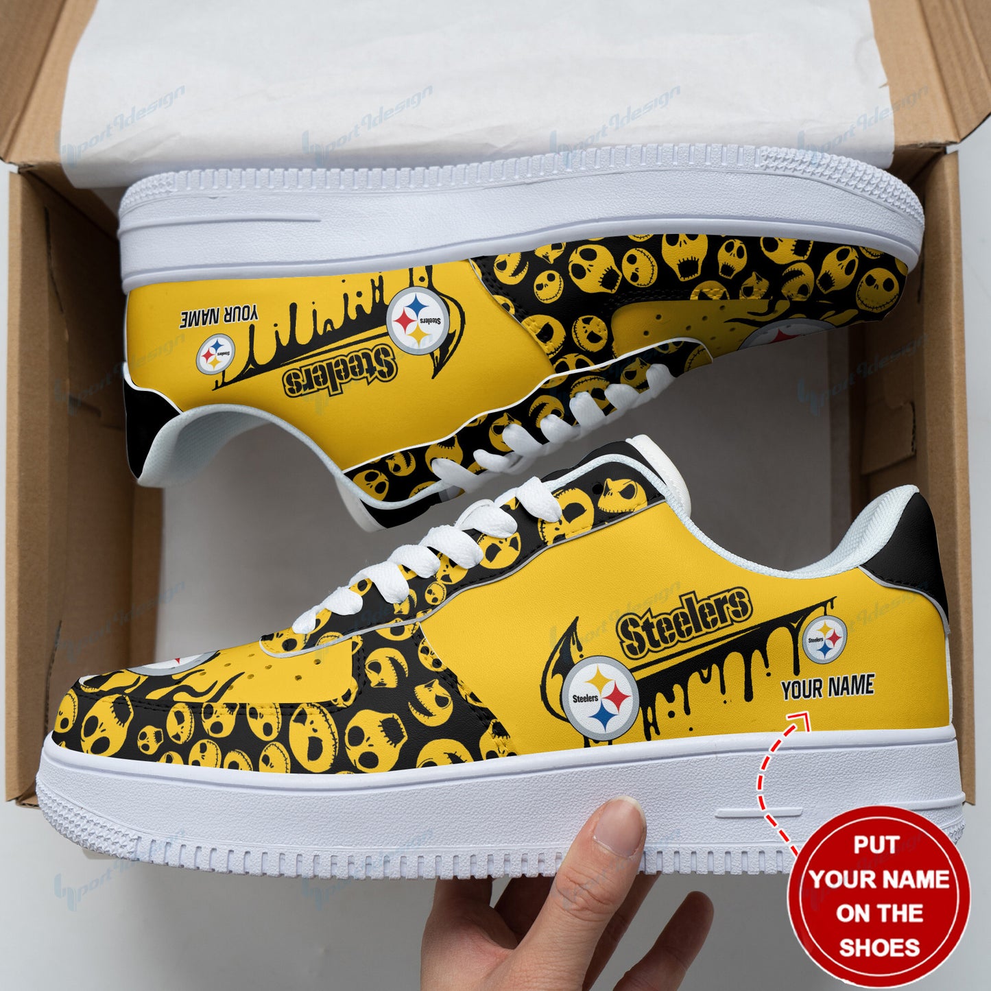 Footwearstorm Pittsburgh Steelers NFL Air Low-Top Sneakers Shoes For Men And Women 1205490