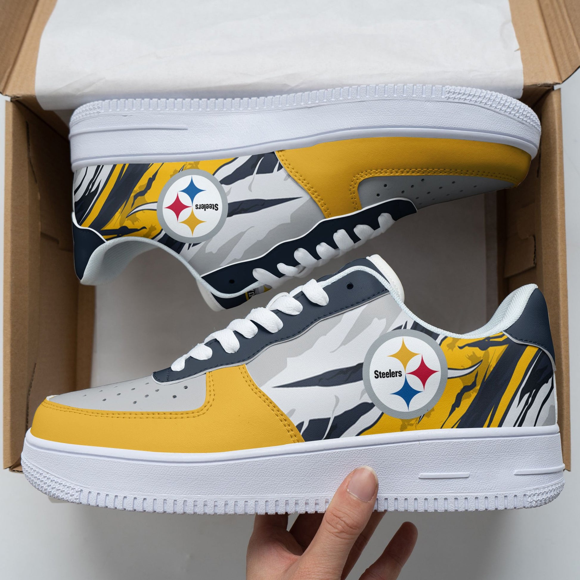 Footwearstorm Pittsburgh Steelers NFL Air Low-Top Sneakers Shoes For Men And Women 1205502